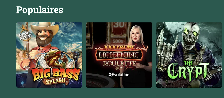 bonuses Cresus Casino