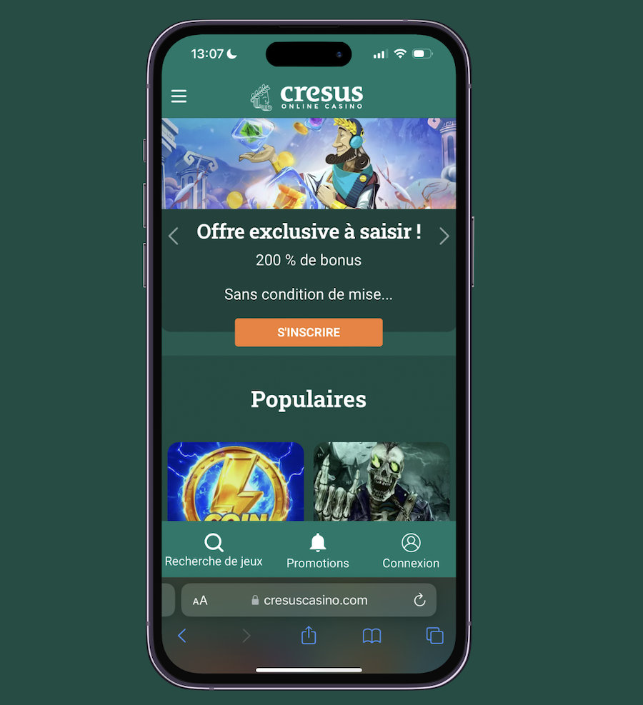 mobile-app Cresus Casino